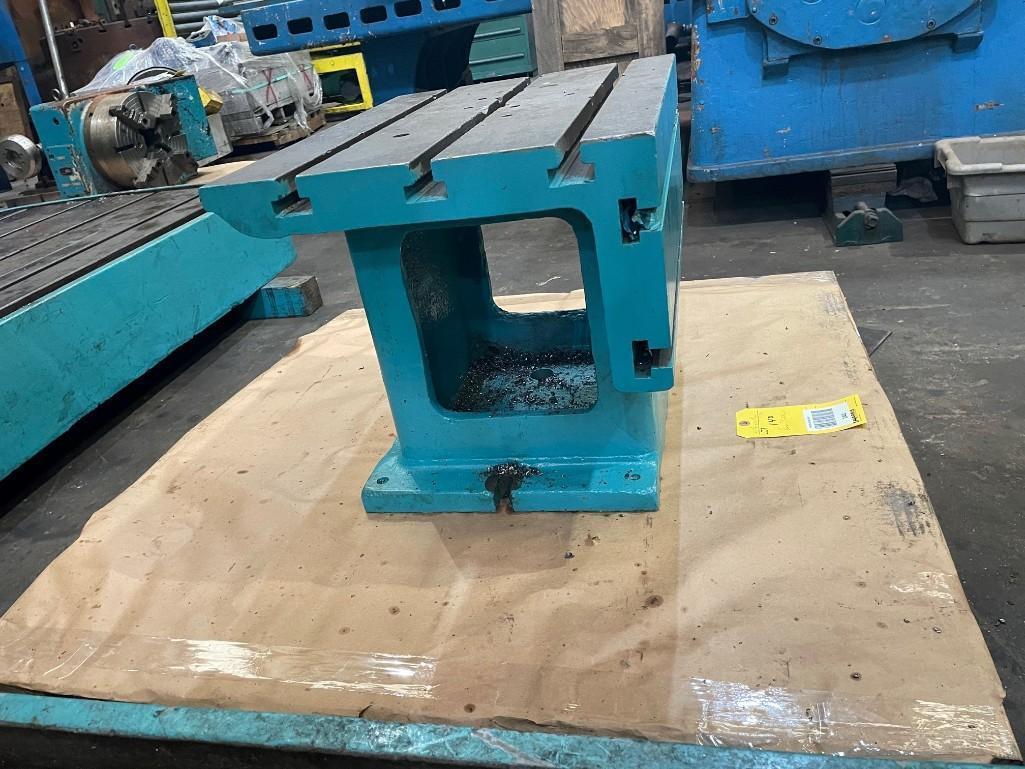 Box table for radial arm drill, 23 -3/4" x 17 -3/4" x 17 -3/4", 2 sided, T-slotted - Image 1