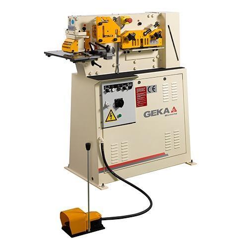 3" x 3" x 5/16" Geka #Microcrop, 1 cylinder hydraulic ironworker, 40 ton, new - Image 1