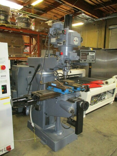 Lagun, CNC Mill, 10" x 50" table, 70-4200 RPM, 230 V, 3 HP, 3 axis, Prototrak, power draw bar, tooling - Image 1