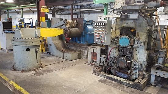 5.14" x 18" x 12" Bliss / United, 4 Hi Non-reversing Mill, electromechanical screwdown - Image 4