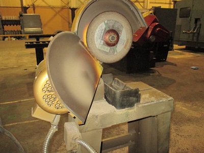 14" Kalamazoo #K12-14SS, Abrasive Chop Saw, 2.5" Round, 3" Pipe, Saw on stand, One Blade on Saw, ON/OFF - Image 4