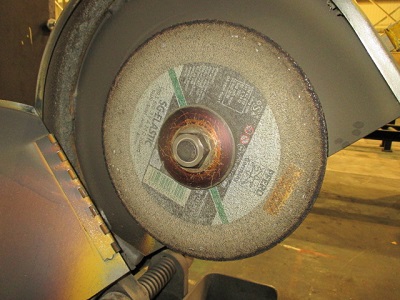 14" Kalamazoo #K12-14SS, Abrasive Chop Saw, 2.5" Round, 3" Pipe, Saw on stand, One Blade on Saw, ON/OFF - Image 5