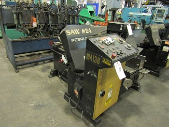 12" x 12" Peerless #AH300-H, Horizontal Band Saw, 12" round, 1" x 0.42" x 150.5" saw blade, hydraulic, 1997 - Image 4