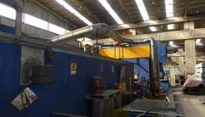 Gietart Shot Blasting Line, 78" x 2" x 20000 lb., entry roller conveyor, 2002 - Image 3