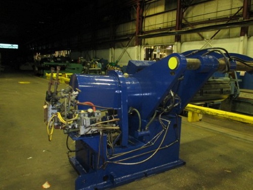 30000 lb. (est) Paxson, Mandrel Uncoiler w/ Hold Down Roll, 50" width, 20" ID, 32.50" flr.-bottom, 26-3/4" - Image 4