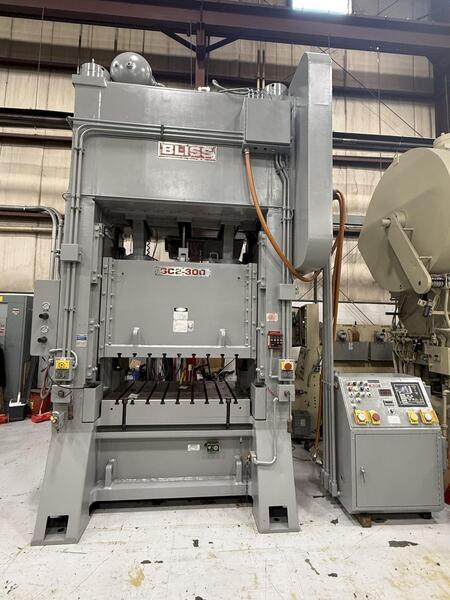 300 Ton, Bliss #SC2-300-60-48, straight side double crank press, 10" stroke, 27" Shut Height, 60" x40", 50 - Image 2