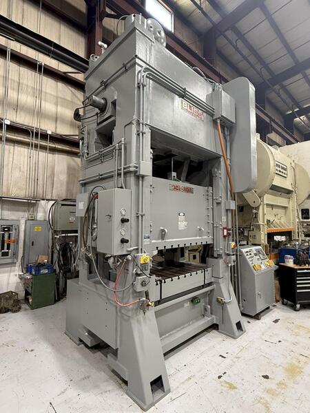 300 Ton, Bliss #SC2-300-60-48, straight side double crank press, 10" stroke, 27" Shut Height, 60" x40", 50 - Image 4