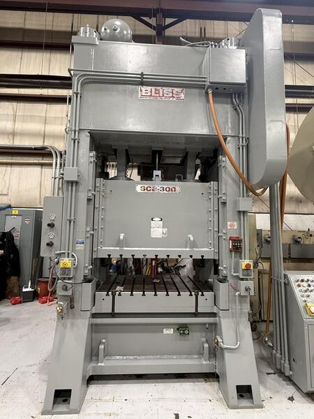 300 Ton, Bliss #SC2-300-60-48, straight side double crank press, 10" stroke, 27" Shut Height, 60" x40", 50 - Image 5