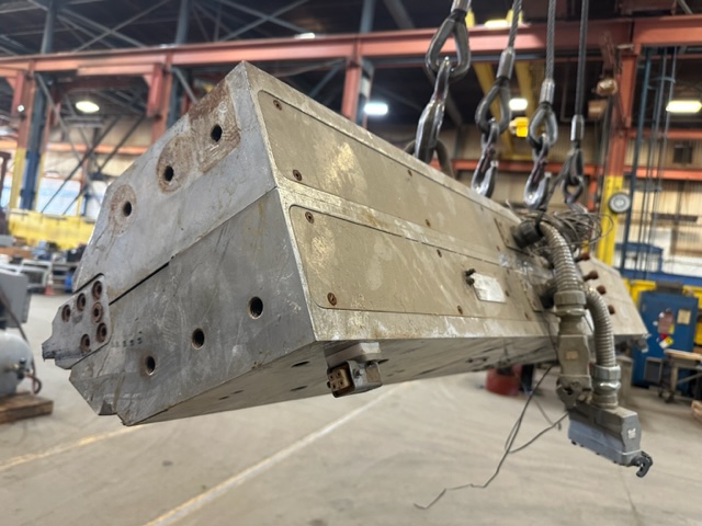 72" Allied Duraflow #AHM-100, flex lip sheet extrusion die, back center feed - Image 3