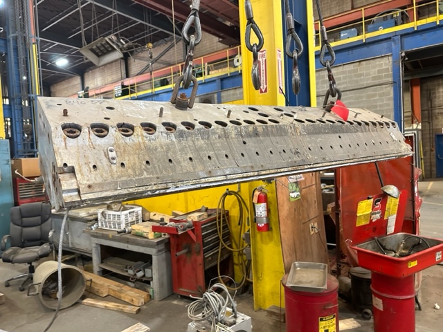 72" Allied Duraflow #AHM-100, flex lip sheet extrusion die, back center feed - Image 8