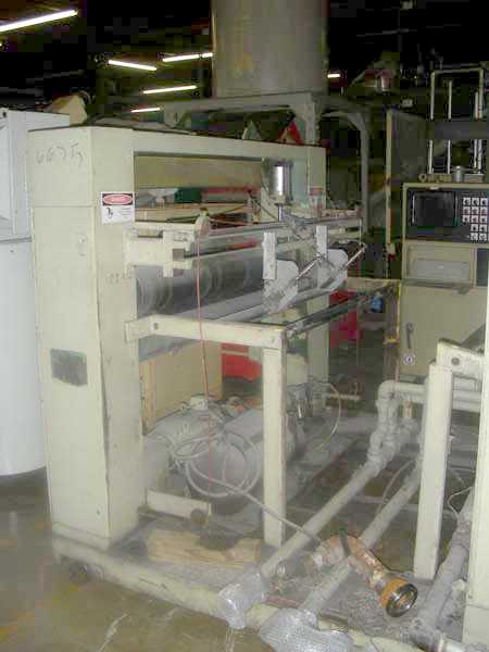 Sheet Take-off Unit, Marshall & Williams, (3) 54" face rolls mounted in vertical arrangement - Image 4