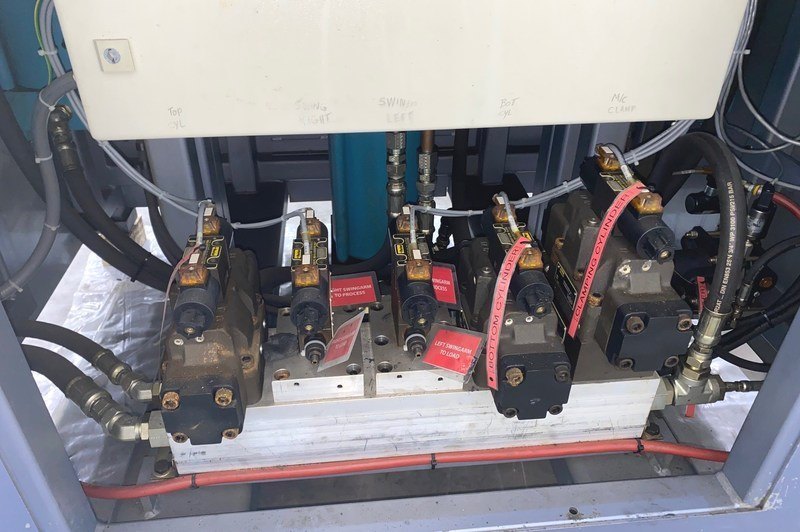 Extrude Hone #Spectrum-10/8/8, 10" media cyl diameter, 8" hyd cyl diameter, 1200 psi Extrusion Pressure, PLC - Image 10