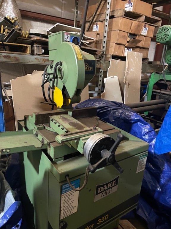 14" Drake, cold saw, 230 V., 3-phase, 2.5 HP, swivel base, vise - Image 1