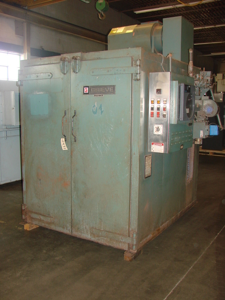 48" width x 72" H x 48" L Grieve, Stainless interior, horiz-air, gas fired, powered exhaust Class A, cart - Image 1