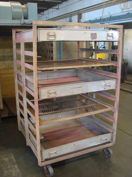 48" width x 72" H x 48" L Grieve, Stainless interior, horiz-air, gas fired, powered exhaust Class A, cart - Image 8