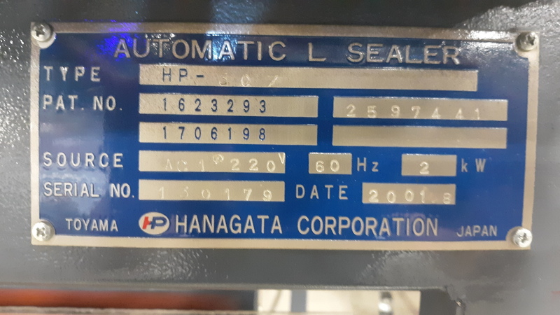 Hanagata #HP-307, automatic L sealer, 2 KW, 220 V., 60 Hz, 2001 - Image 7