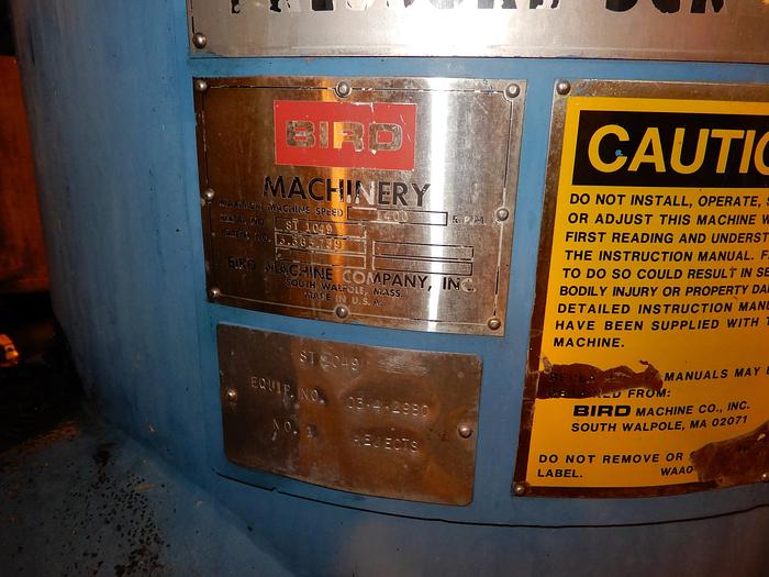 Bird #400 Centrisorter pressure screen, 1400 RPM, 100 HP, knobbed type rotor - Image 8