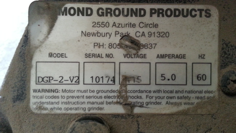Diamond Multimax #DGP-2-V2, Ground Tool Grinder, 115 V., S/N 10174, 2003 - Image 5