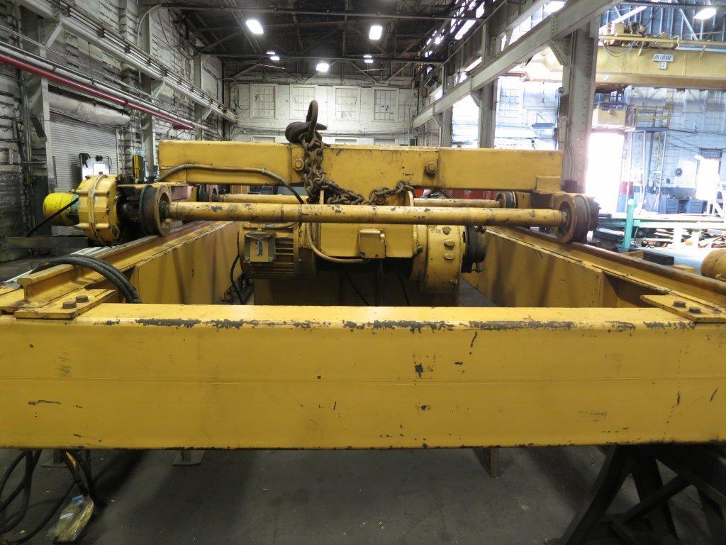 15 Ton, P & H, double girder overhead crane, 25' span, 18'2" lift, 46" overhead clearance, Pendant Control - Image 2