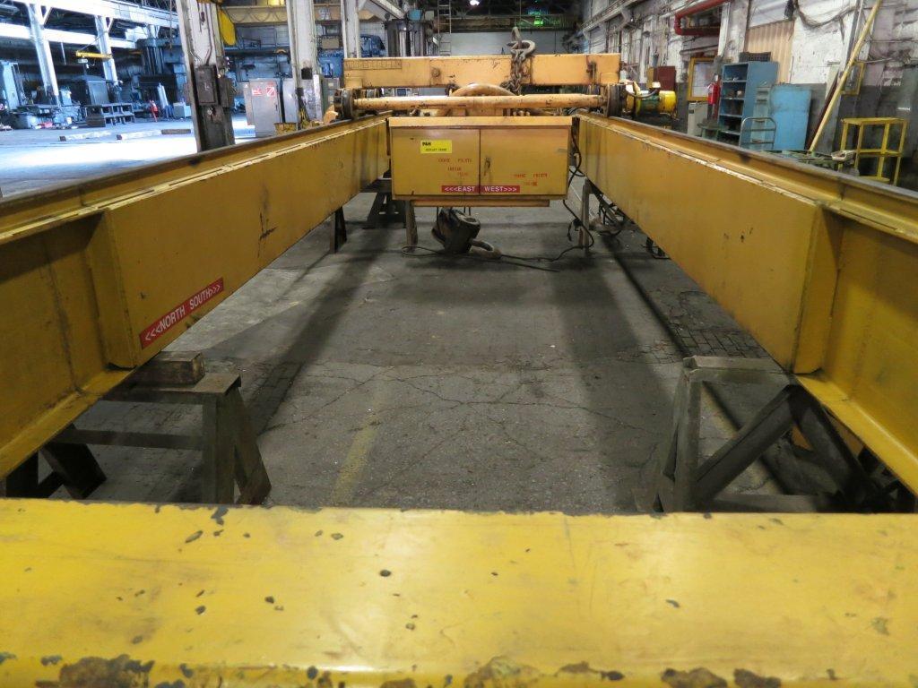 15 Ton, P & H, double girder overhead crane, 25' span, 18'2" lift, 46" overhead clearance, Pendant Control - Image 3