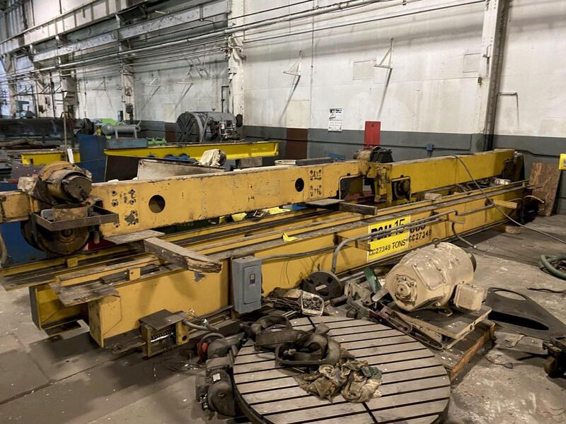 15 Ton, P & H, double girder overhead crane, 25' span, 18'2" lift, 46" overhead clearance, Pendant Control - Image 6
