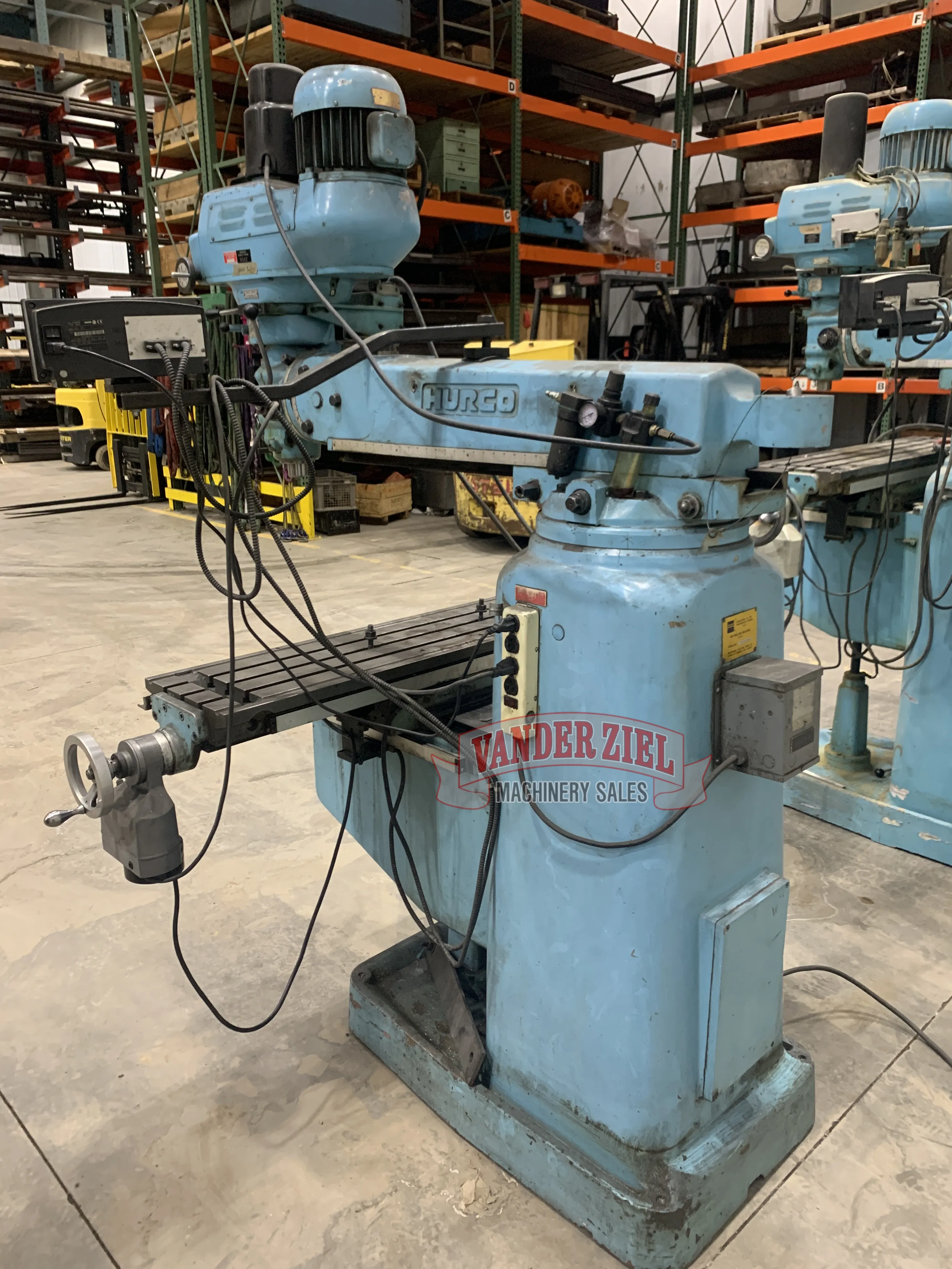 Hurco #SM-1, vertical knee mill, 12" x48" table, 3 HP, Fagor 3-Axis digital read out, power draw bar, #15655 - Image 5