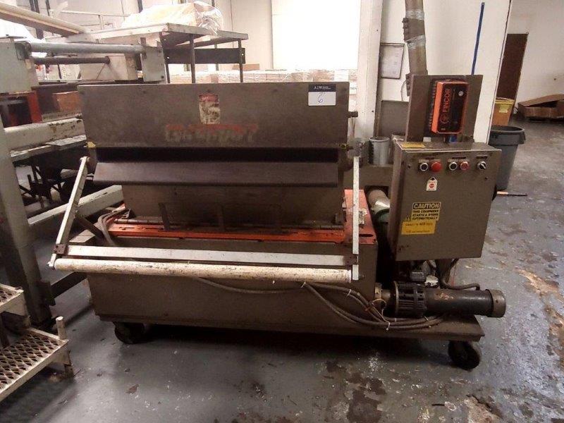 3" x 39" Granutec, pull roll fed granulator, 15 HP, low profile base, blower for discharge - Image 1