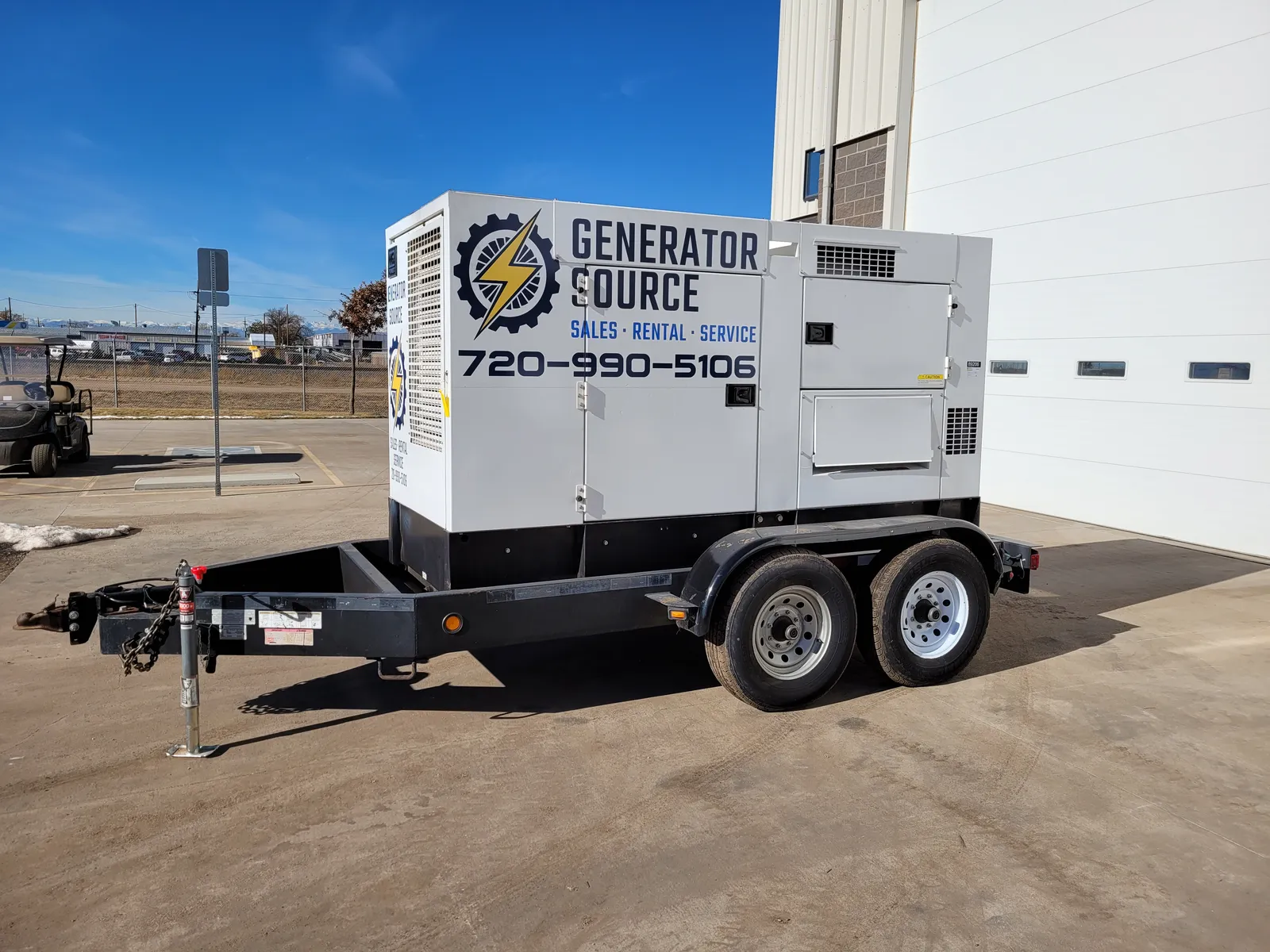 100 KW Multiquip #DCA125USI, diesel, enclosure mounted on trailer, 2011, #89206 - Image 1