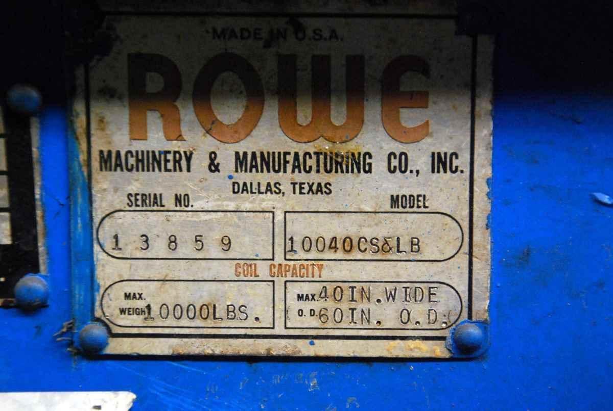 10000 Lb. Rowe #10040CS-LB, Traveling Coil Load Car, 60" Coil O.D. Capacity, 40" Stock Width - Image 3
