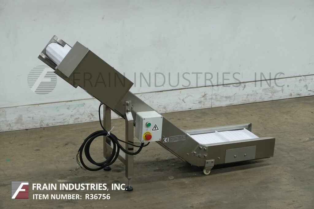 Ohlson #VFFX-35, Stainless Steel inclined cleated conveyor, 10" wide x 69" long belt with 1-1/4" high cleats - Image 5
