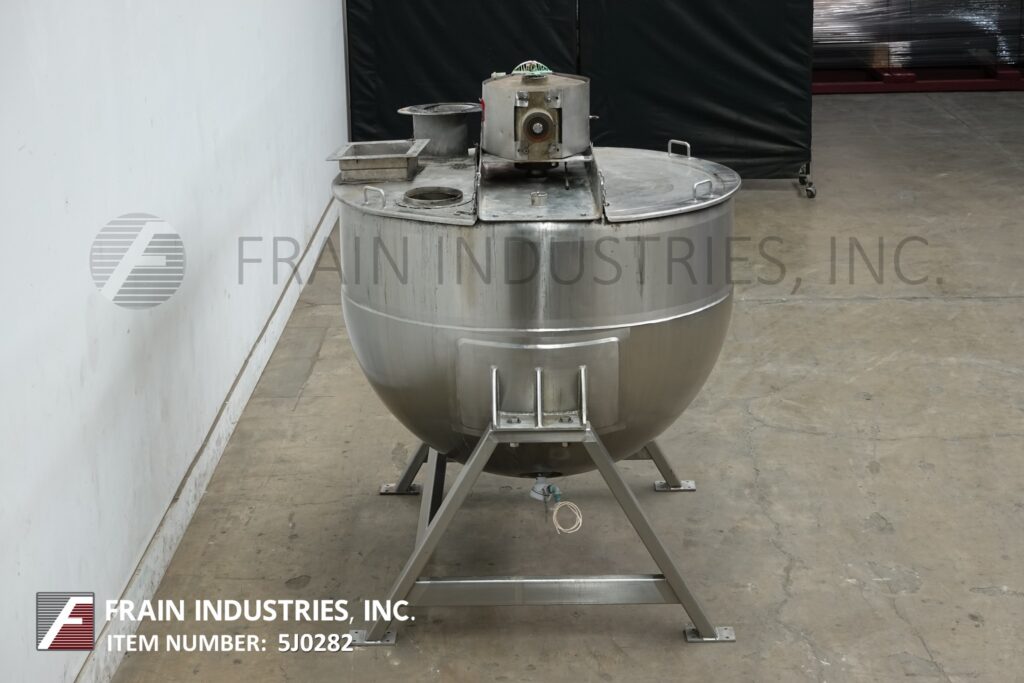 300 gallon Lee #300D9MS, 316 Stainless Steel jacketed double motion kettle, 54" dia x 40" deep with 20" - Image 4