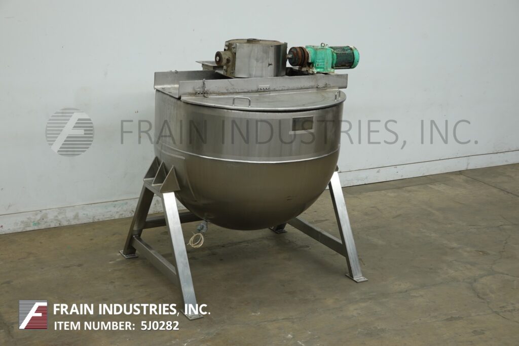 300 gallon Lee #300D9MS, 316 Stainless Steel jacketed double motion kettle, 54" dia x 40" deep with 20" - Image 5