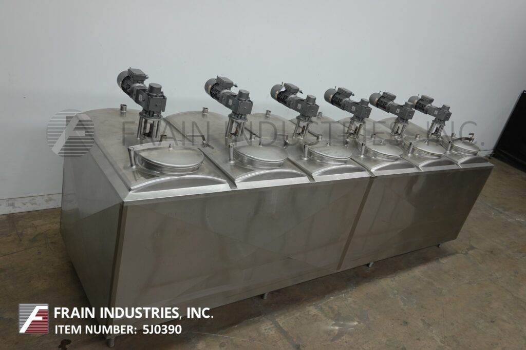 1800 gallon 304 Stainless Steel flavor tank, (6) 300 gallon chambers, top mounted lift up covers with 17" ID - Image 2