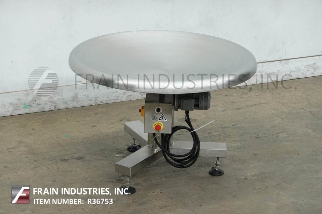 47" ohlson #ct-47-, Stainless Steel construction, 47" diameter disc accumulation table, mounted on Stainless - Image 1