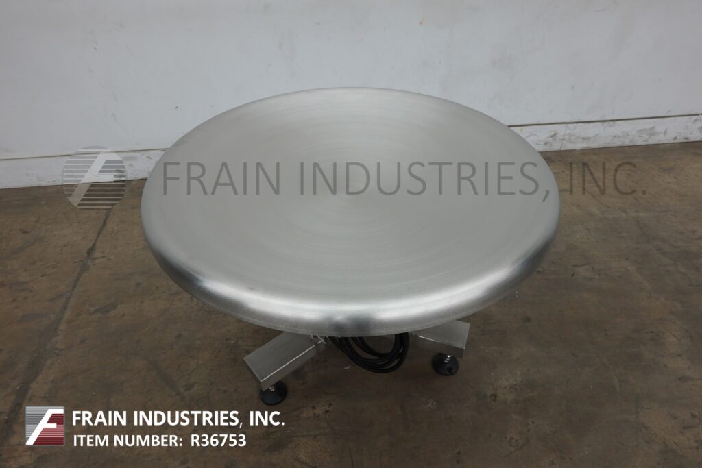 47" ohlson #ct-47-, Stainless Steel construction, 47" diameter disc accumulation table, mounted on Stainless - Image 2