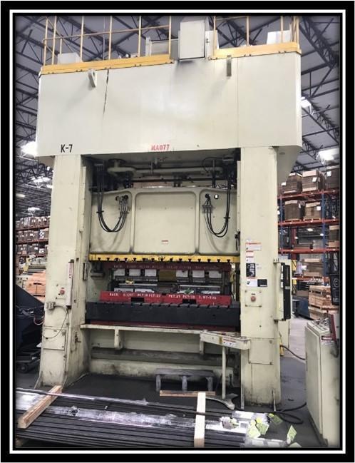 440 Ton, Komatsu #L2M400-3BM, straight side double crank Press, 7.8" stroke, 27.6" Shut Height, 96" x 49" - Image 3