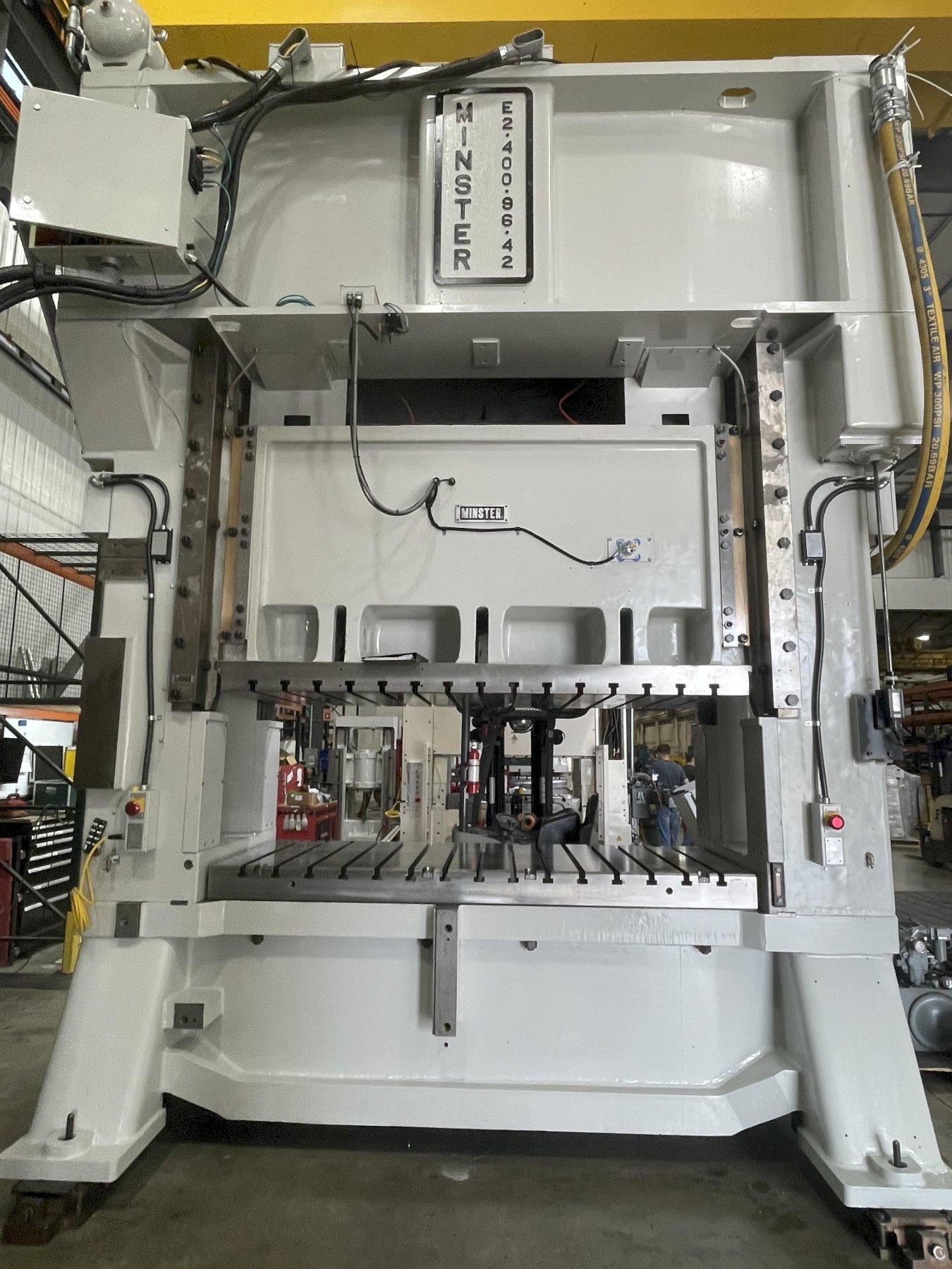400 Ton, Minster #E2-400-96, straight side double crank Press, 8" stroke, 40" Shut Height, 96" x 42" Bed, 70 - Image 1