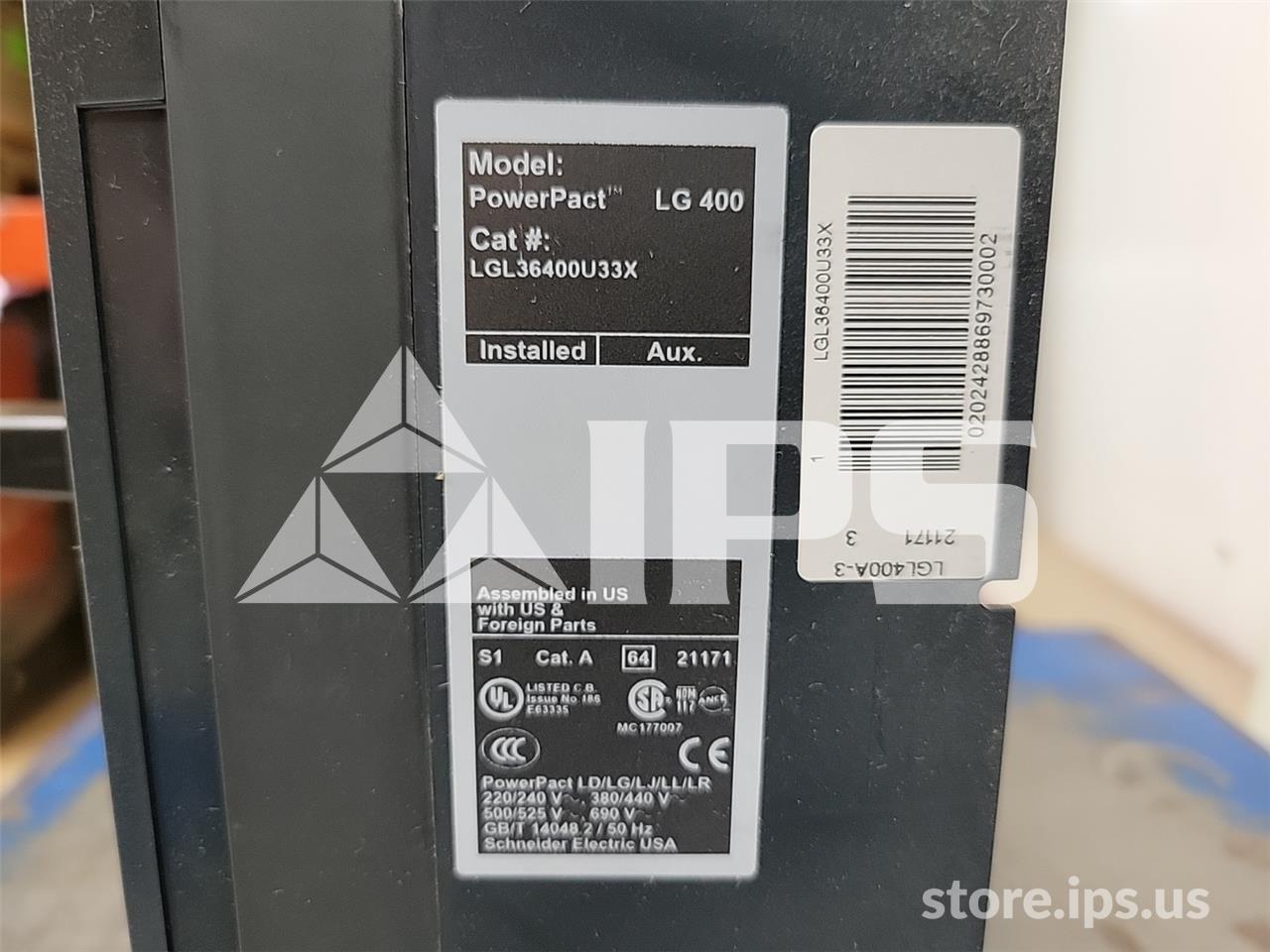 Square D Lgl Powerpact L-frame Mccb Unused Surplus Micrologic 3.3 S Lsi, 400 Amps Ampacity - Image 4