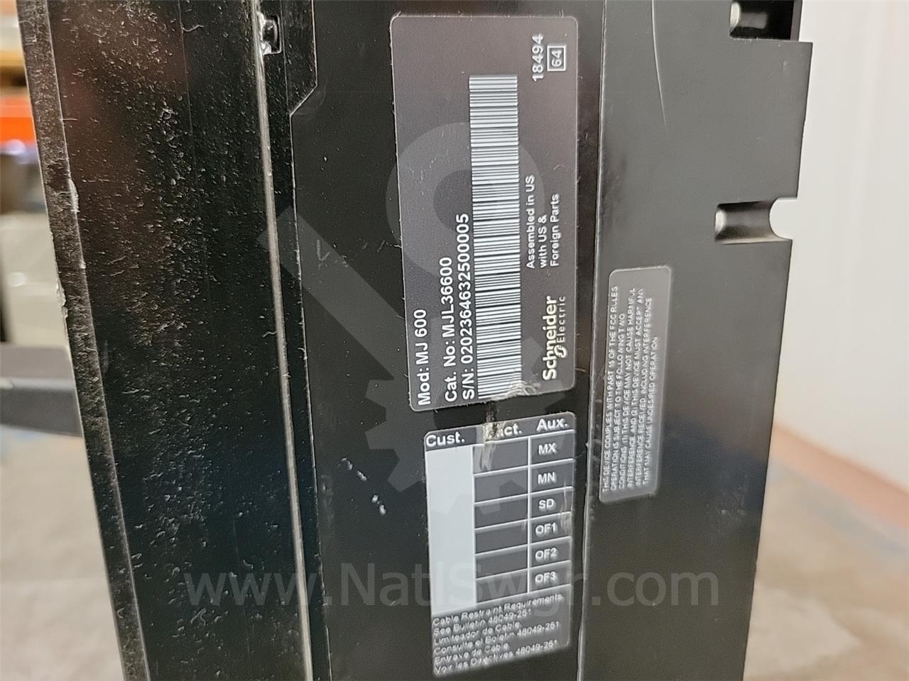 Square D Mjl Powerpact M-frame Mccb 600 Amps Trip - Image 6