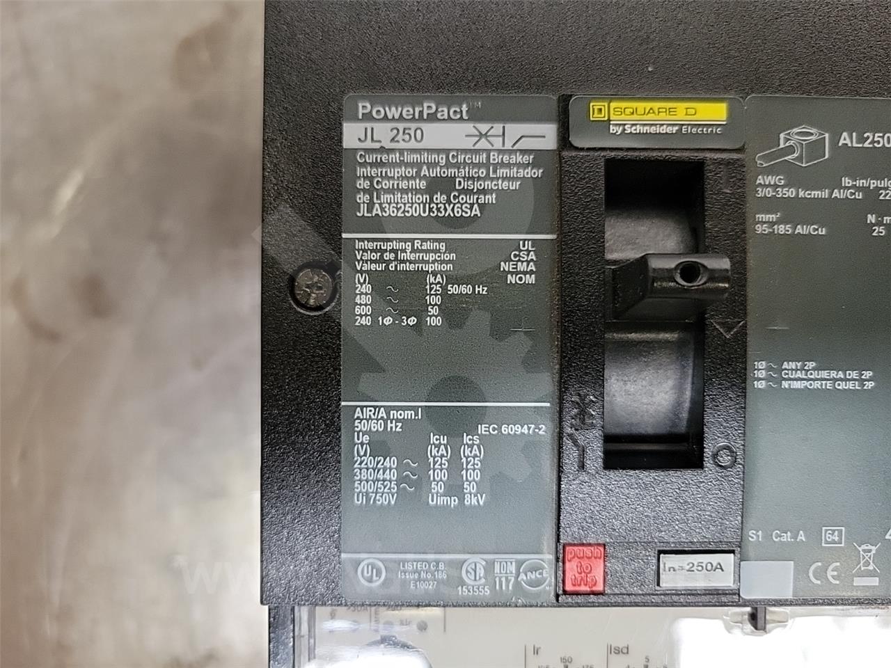 Square D Jla Powerpact J-frame Mccb 120 Volts AC Shunt Trip, Micrologic 3.2 S Lsi, 250 Amps Ampacity - Image 8