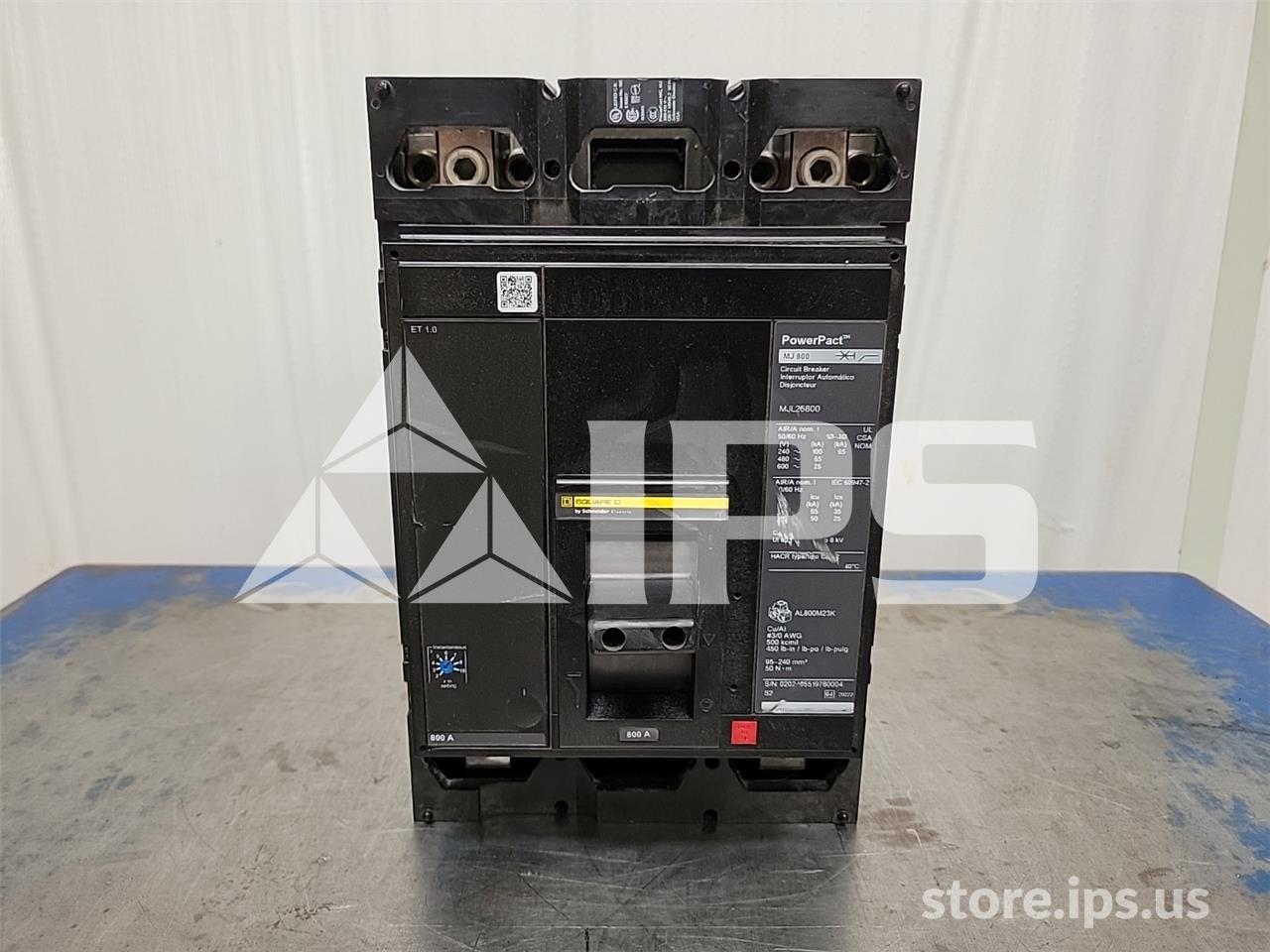 Square D Mjl Powerpact M-frame Mccb 800 Amps Trip, Two Pole - Image 1