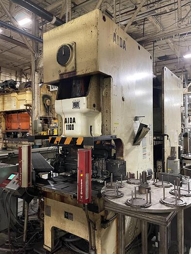 121 Ton, Aida #NC1-1100(2), single pt. gap frame press, 7.09" stroke, 35-70 SPM - Image 1