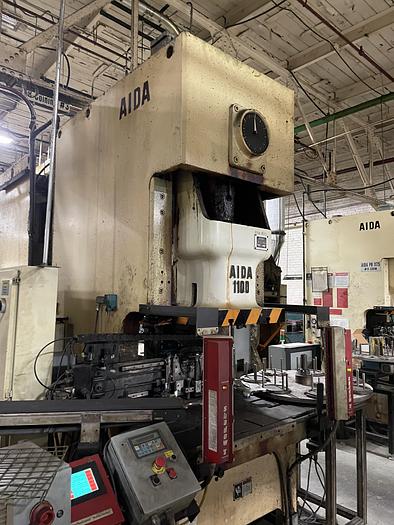 121 Ton, Aida #NC1-1100(2), single pt. gap frame press, 7.09" stroke, 35-70 SPM - Image 2
