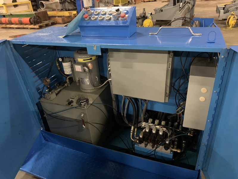 Jagenberg #SE-15, 87" shaftless floor pick up unwind stand, 60" OD, edge quide, 1998 - Image 6