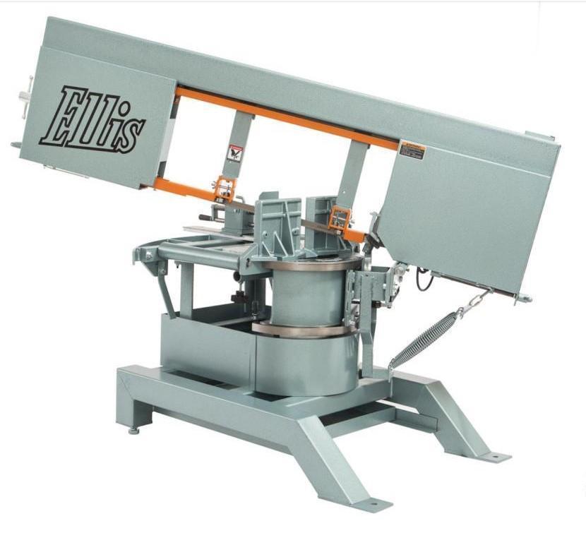 13.5" Ellis #3000, Mitre Band Saw, 220 FPM, 13' 6" x 1" x .035" blade, quick adjusting vise, automatic shut - Image 1