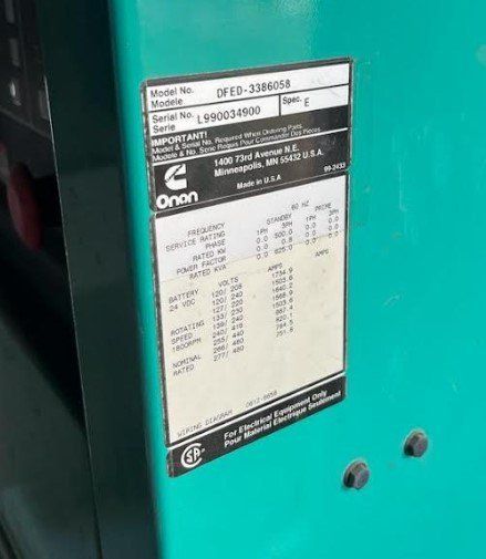 500 KW Cummins #KTA19-G4, diesel generator set, weatherproof enclosure / sound attenuated enclosure, 480 - Image 3