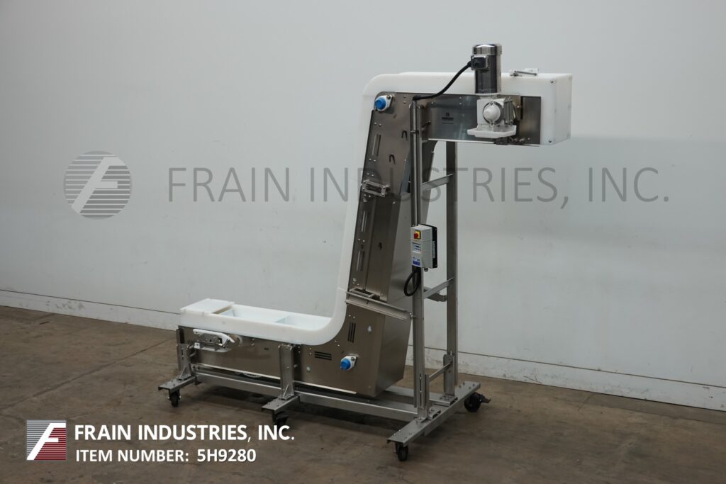 10" wide, Nercon, Z-style Stainless Steel incline/cleated conveyor, mounted on heavy duty Stainless Steel - Image 5
