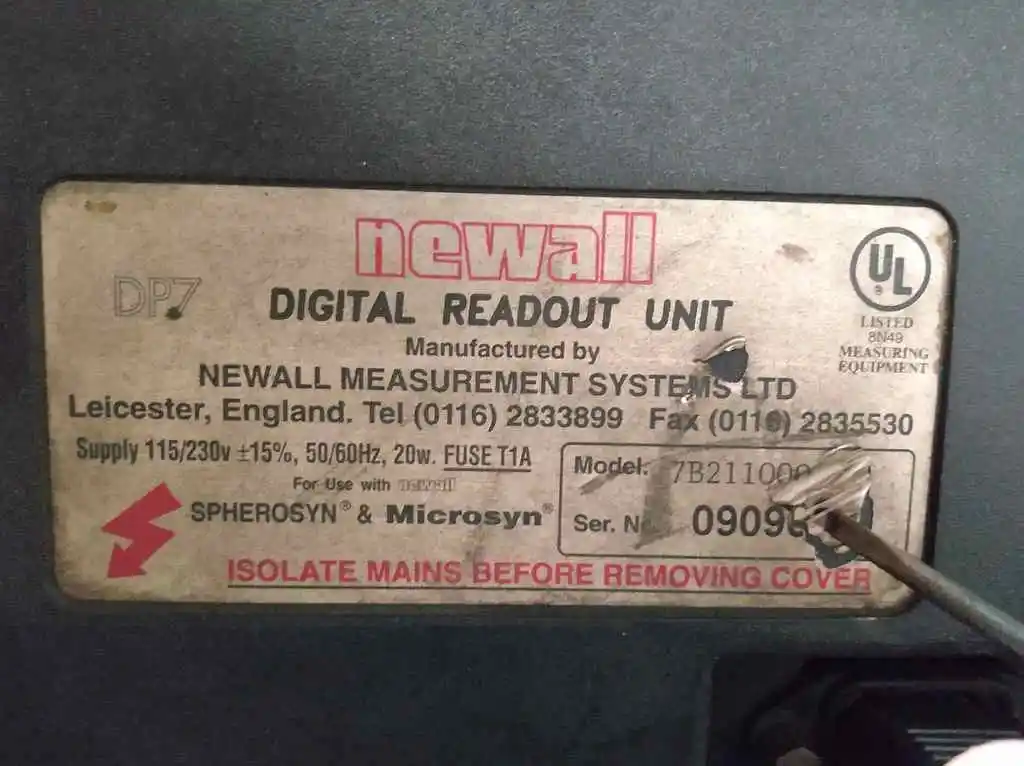 Newall #DP-7, digital readout system, 2-axis - Image 2