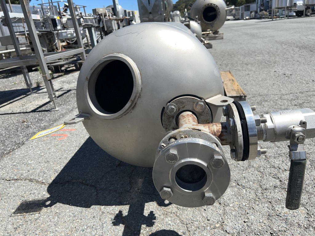 190 gallon Morfab, 304 Stainless Steel tank, 55 psi, DT/DB, 24" dia x 96" straight side plus ASME dish top & - Image 7