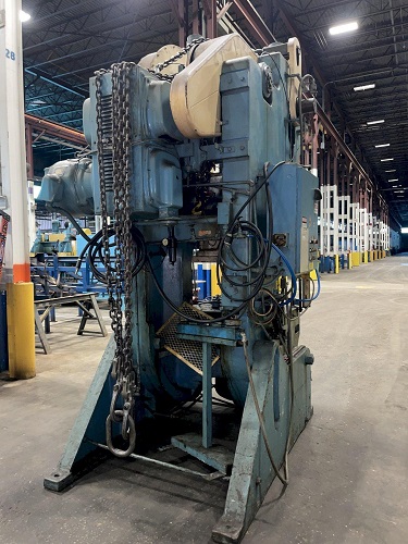 110 Ton, Bliss #C-110, OBI press, 4" slide adjust, 8" stroke, 19" Shut Height, pinch feeder - Image 7
